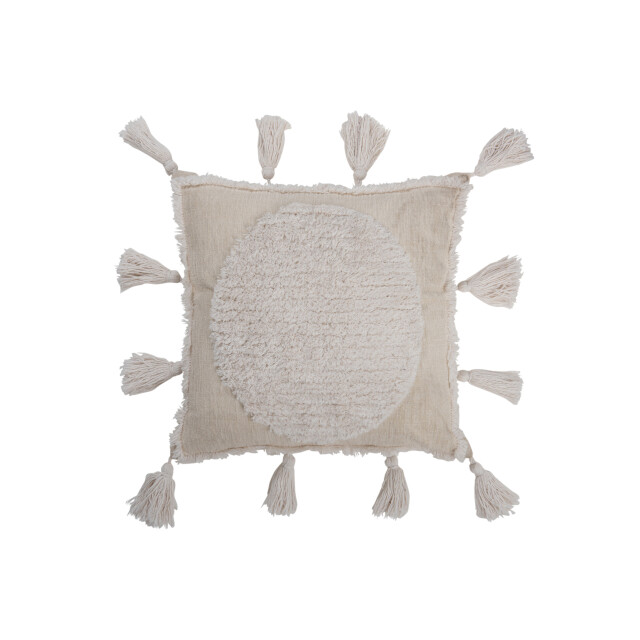 J-Line kussen kwast polyester 45x45x10cm 3000460 large