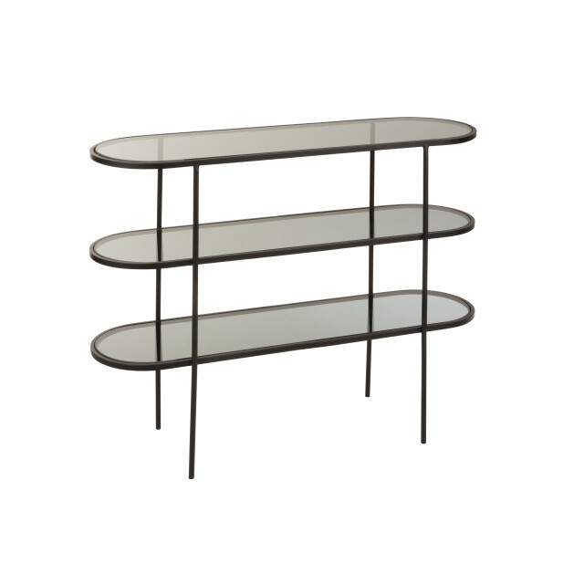 J-Line rek 3 niveau metaal/glas 100x30x80cm 3000526 large