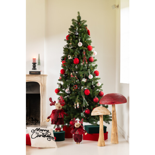 J-Line kerstboom+led lichtjes extra plastiek 150x150x225cm 3010233 large