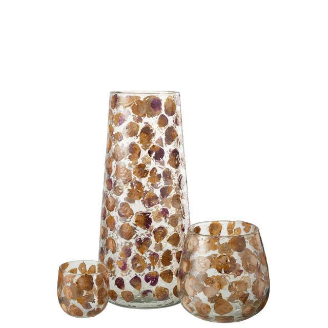 J-Line vaas gerard glas amber 17.5x17.5x36.5cm 2997357 large