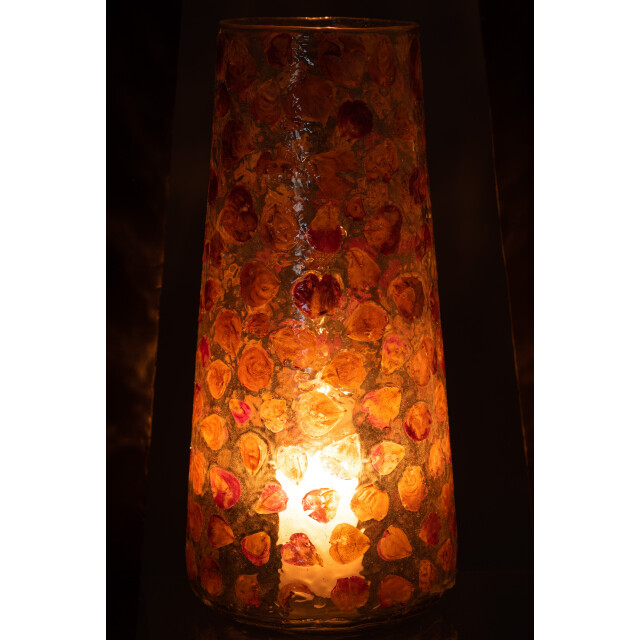 J-Line vaas gerard glas amber 17.5x17.5x36.5cm 2997357 large