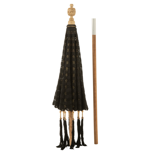 J-Line parasol kwast katoen/hout large 140x140x253cm 3001327 large