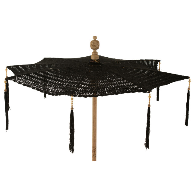 J-Line parasol kwast katoen/hout large 140x140x253cm 3001327 large