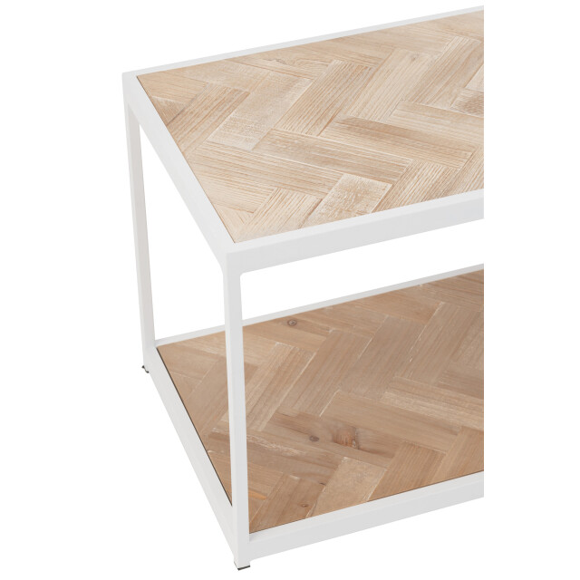 J-Line salontafel zigzag hout/metaal naturel/ 150x40x44.5cm 2999235 large