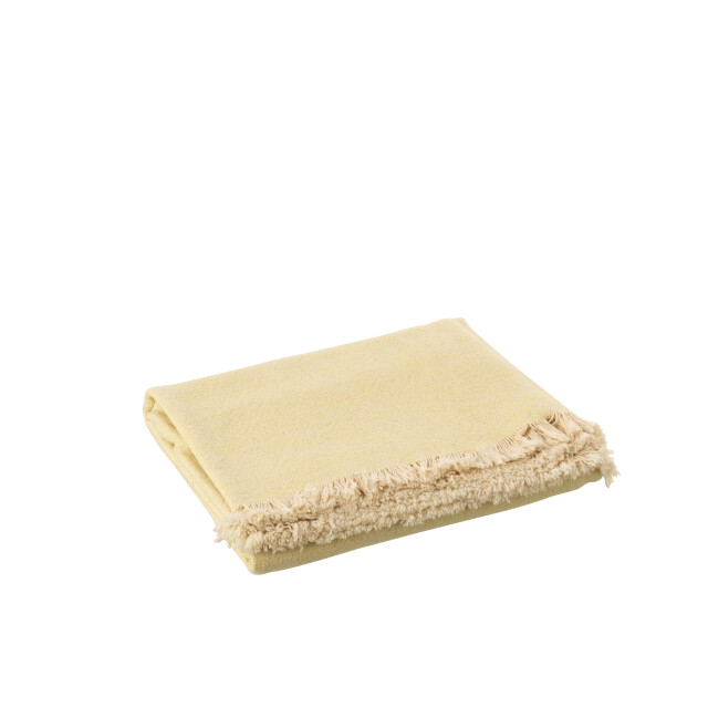 J-Line plaid oneffen katoen /beige 172x130x0.5cm 3066103 large