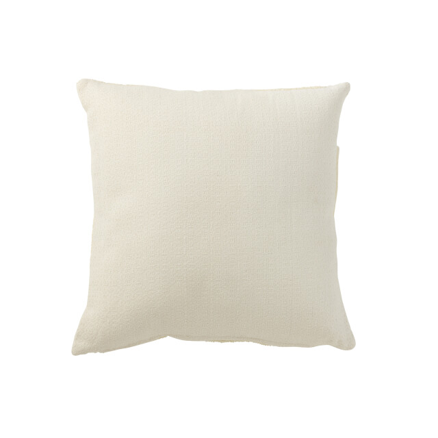 J-Line kussen geo textiel wit/licht 43x43x10cm 3001416 large