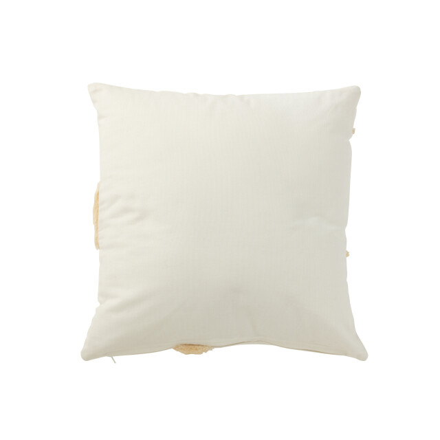 J-Line kussen cirkel textiel wit/ 43x43x10cm 3001409 large