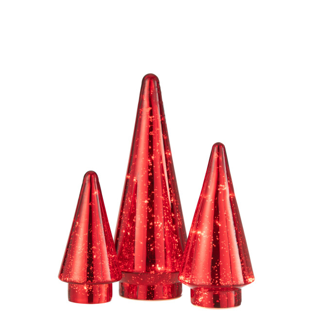 J-Line kerstboom led glas large 12x12x33cm 3007049 large
