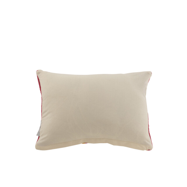J-Line kussen rechthoek anna fijne groeven jute / geel 48.5x32.5x11cm 3000675 large
