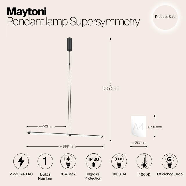 Maytoni hanglamp supersymmetry - Ø4 2994707 large