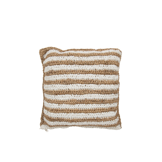 J-Line kussen strepen mendong 45x45x15cm 3002166 large
