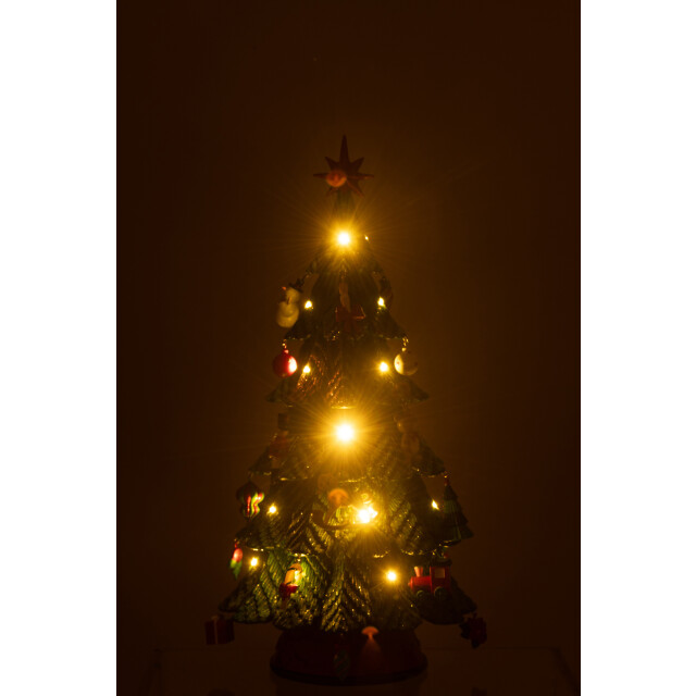 J-Line kerstboom led ornamenten resine mix small 24.5x24.5x51.5cm 3010201 large