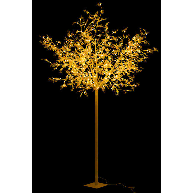 J-Line boom blaadjes gli+led metaal zilver extra large 140x140x250cm 3002940 large