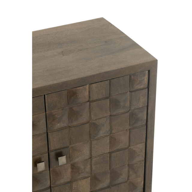 J-Line kast pino metaal/mangohout /grijs 76x40x122cm 3001779 large