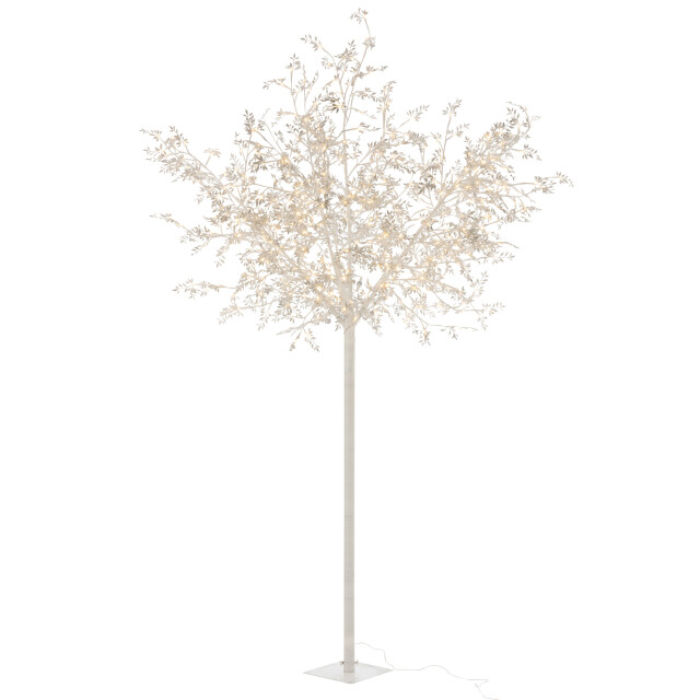 J-Line boom blaadjes gli+led metaal zilver extra large 140x140x250cm 3002940 large