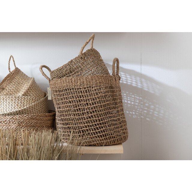 J-Line set van 2 manden oasis zeegras 38x38x51cm 3004894 large