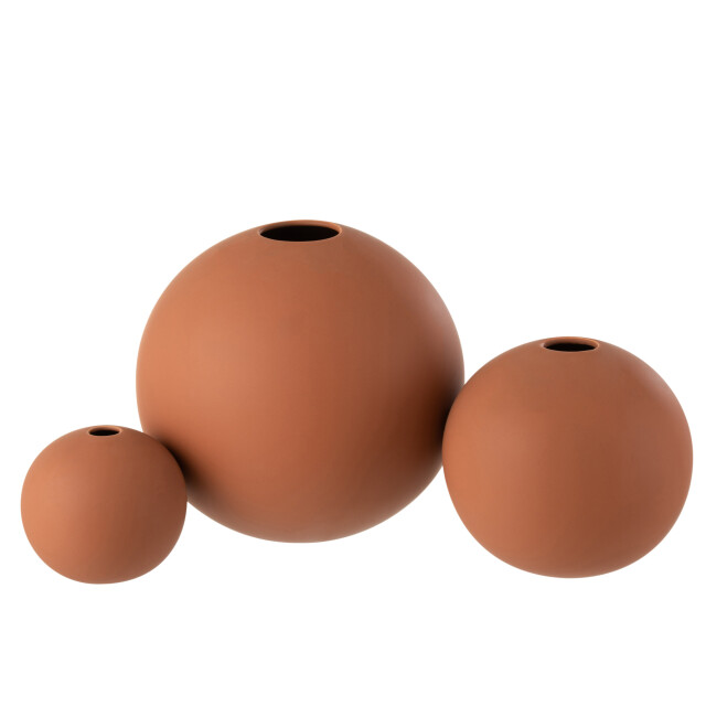 J-Line vaas bol keramiek roest large 25x25x23.5cm 2998797 large