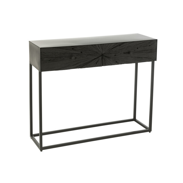 J-Line console shanil hout/ijzer 100x33x81cm 3001785 large
