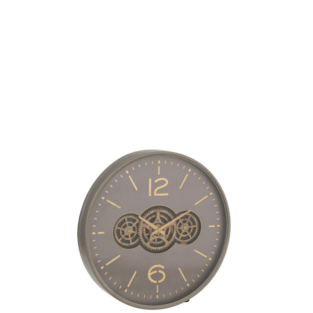 J-Line klok tandwiel mdf /goud large 60x9x60cm 3010089 large