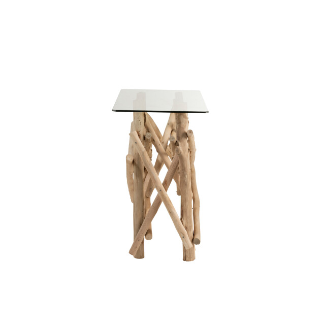 J-Line console rechthoek takken hout/glas 97x47x77.5cm 3003555 large