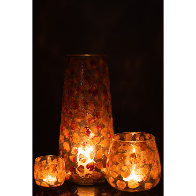J-Line vaas gerard glas amber 17.5x17.5x36.5cm 2997357 large