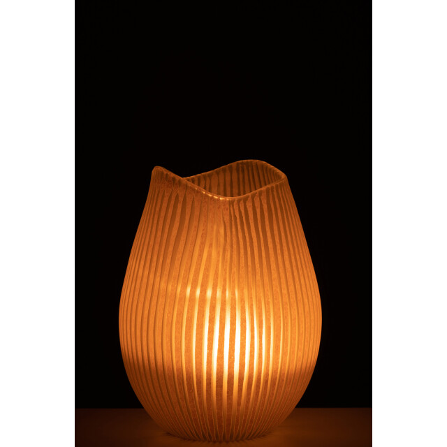 J-Line vaas streep glas licht large 19.5x19.5x31cm 2997864 large