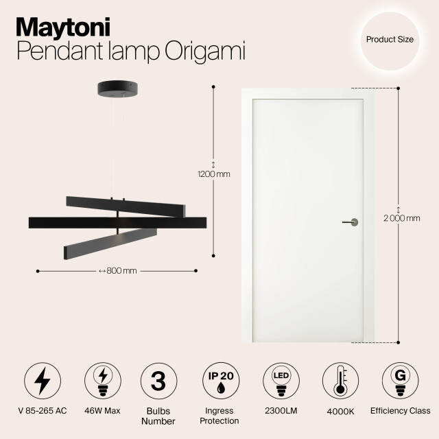 Maytoni hanglamp origami - 2994348 large