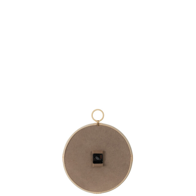 J-Line wandklok kyr rotan/mdf natuur/wit small 40x2.5x48cm 3009230 large