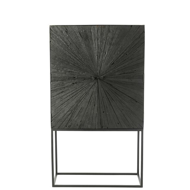 J-Line barkast shanil hout/ijzer 90x40x162cm 3001787 large