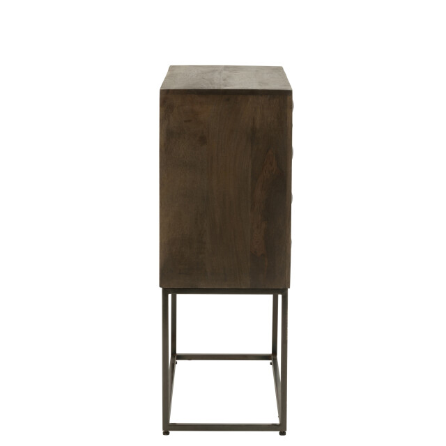 J-Line kast pino metaal/mangohout /grijs 76x40x122cm 3001779 large