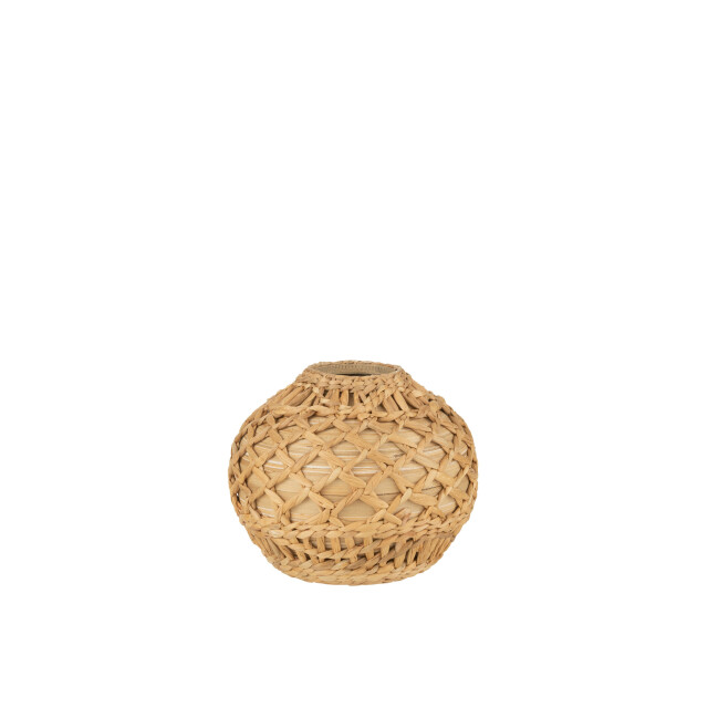 J-Line vaas rieten bamboe naturel small 25.5x25.5x22cm 2997769 large