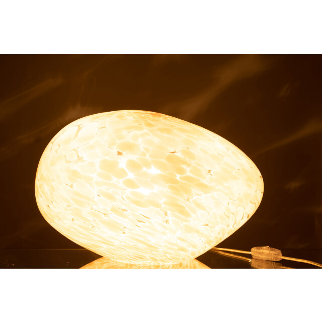 J-Line lamp melissa ovaal glas 40x30x24cm 3001158 large