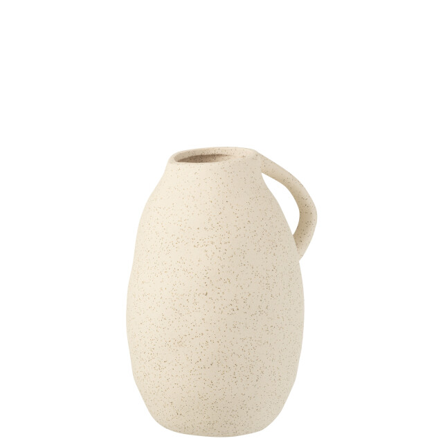 J-Line vaas kruik keramiek beige medium 17x15x25cm 2997384 large