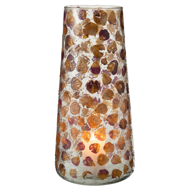 J-Line vaas gerard glas amber 17.5x17.5x36.5cm 2997357 large