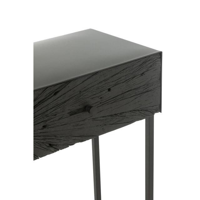 J-Line console shanil hout/ijzer 100x33x81cm 3001785 large