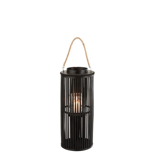 J-Line lantaarn tube bamboe small 14x26x60cm 3000009 large