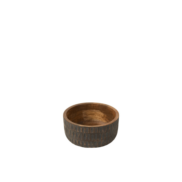 J-Line kom mango hout bruin/ medium 20x20x9.5cm 3005362 large