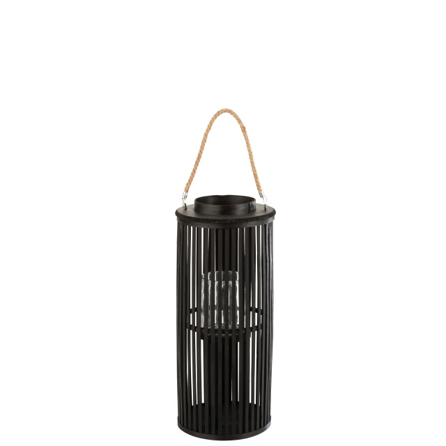 J-Line lantaarn tube bamboe small 14x26x60cm 3000009 large