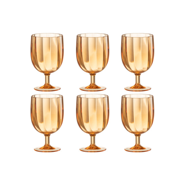 J-Line doos van 6 stuks wijnglas plastic 25.3x16.8x14.5cm 3015397 large