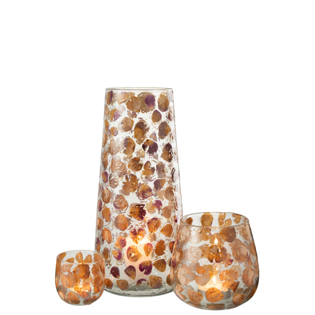 J-Line vaas gerard glas amber 17.5x17.5x36.5cm 2997357 large