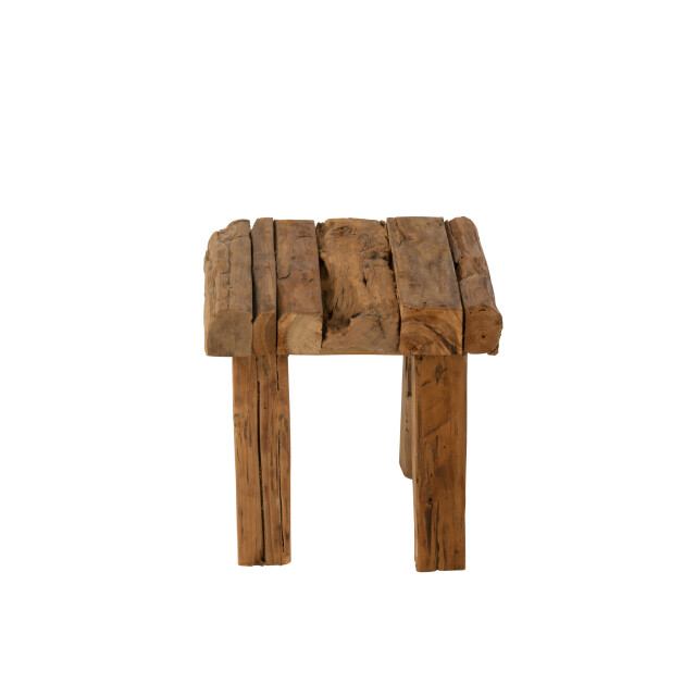 J-Line stoel rustiek teakhout 35x35x35cm 3001954 large