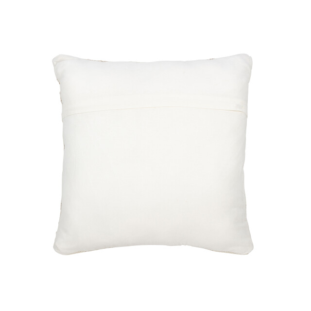 J-Line kussen etnisch kruis wol/katoen creme/ 60x60x12cm 3002081 large