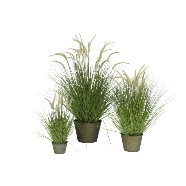 J-Line grassen+staarten in pot metaal plastiek large 60x60x114cm 3010718 large