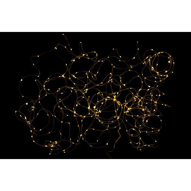 J-Line kerstverlichting draad 30m goud 300led warm wit 300x0.5x0.5cm 3010590 large