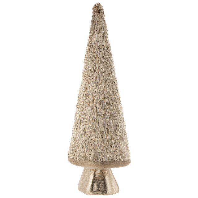 J-Line kerstboom deco plastiek goud large 24.5x24.5x80cm 3010546 large