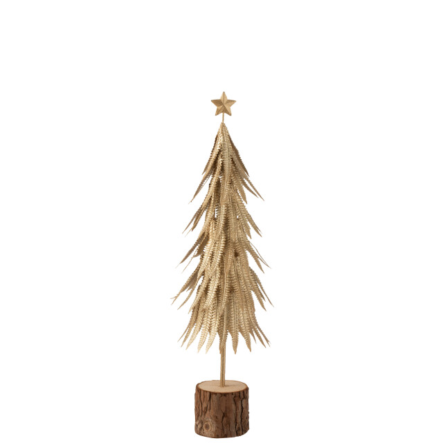 J-Line kerstboom metaal glitter goud small 16x16x57cm 3010765 large