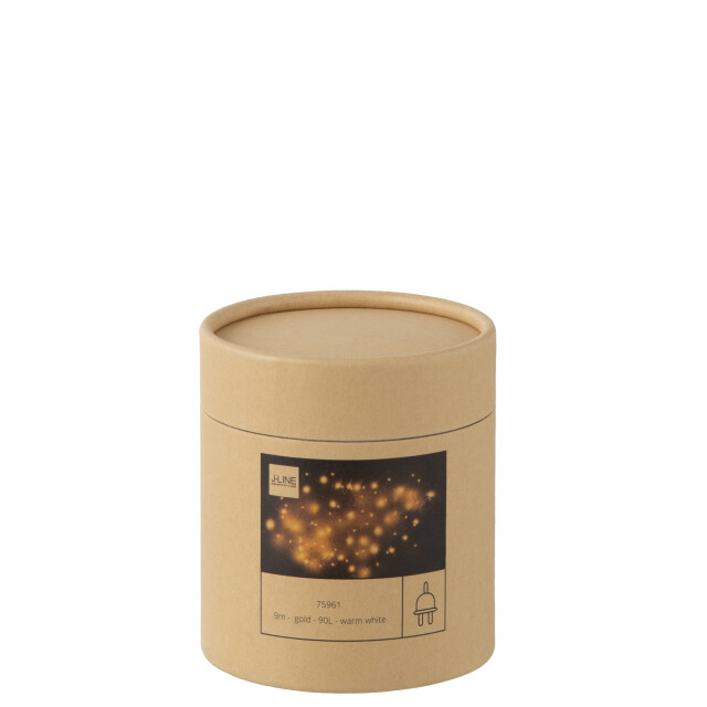 J-Line kerstverlichting draad 30m goud 300led warm wit 300x0.5x0.5cm 3010590 large