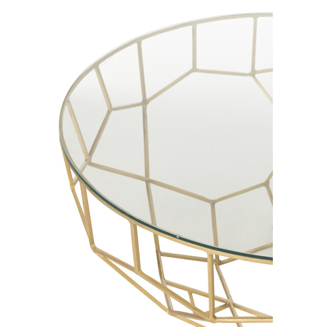 J-Line tafel moza metaal/glas goud 90x90x44cm 3004120 large