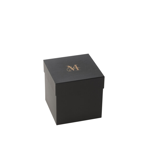 J-Line geurkaars m-chic glas goud/zwart medium-80u 15.5x15.5x15.5cm 3015445 large