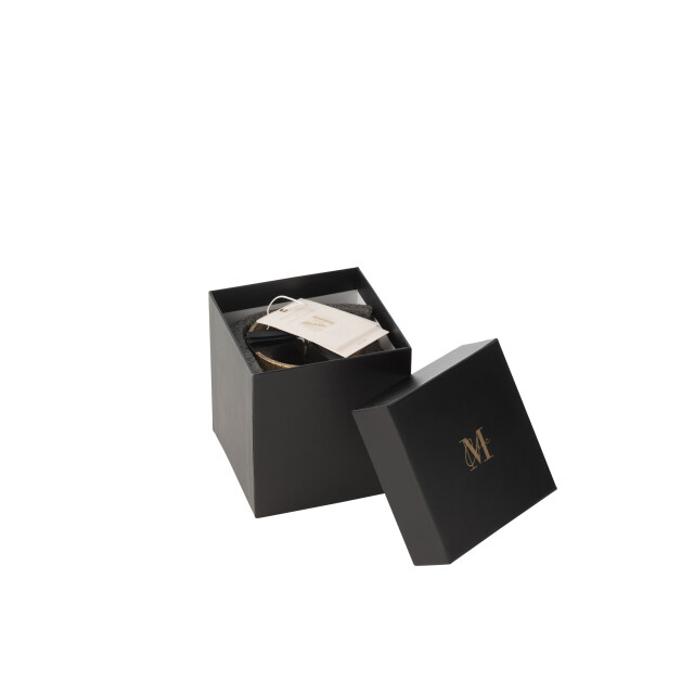 J-Line geurkaars m-chic glas goud/zwart small-48u 10x10x11.5cm 3015444 large